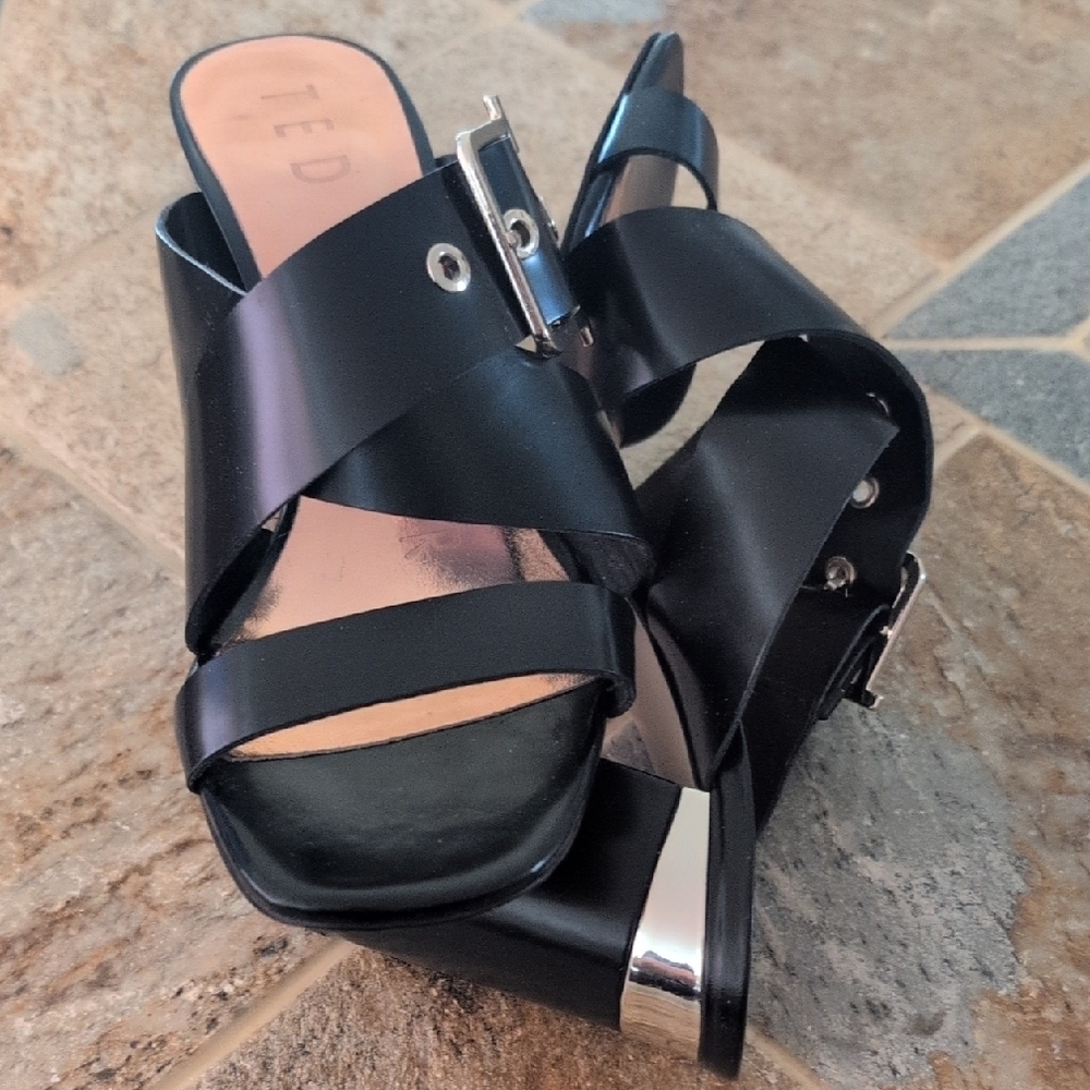 Ted Baker Black Strappy Sandals